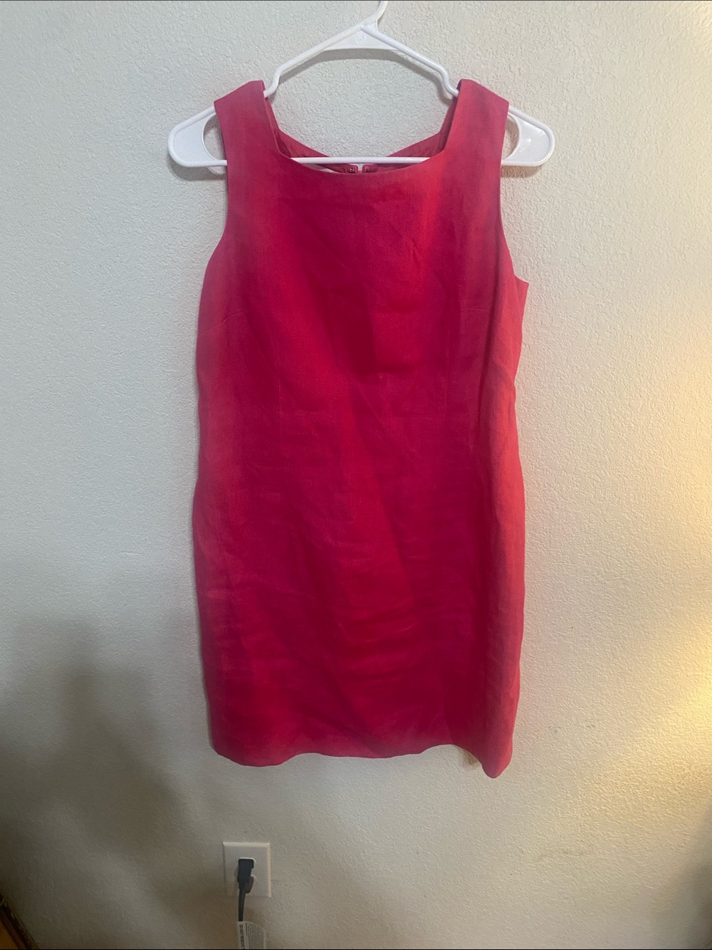 Talbots Sleeveless Hot Pink Shift Dress